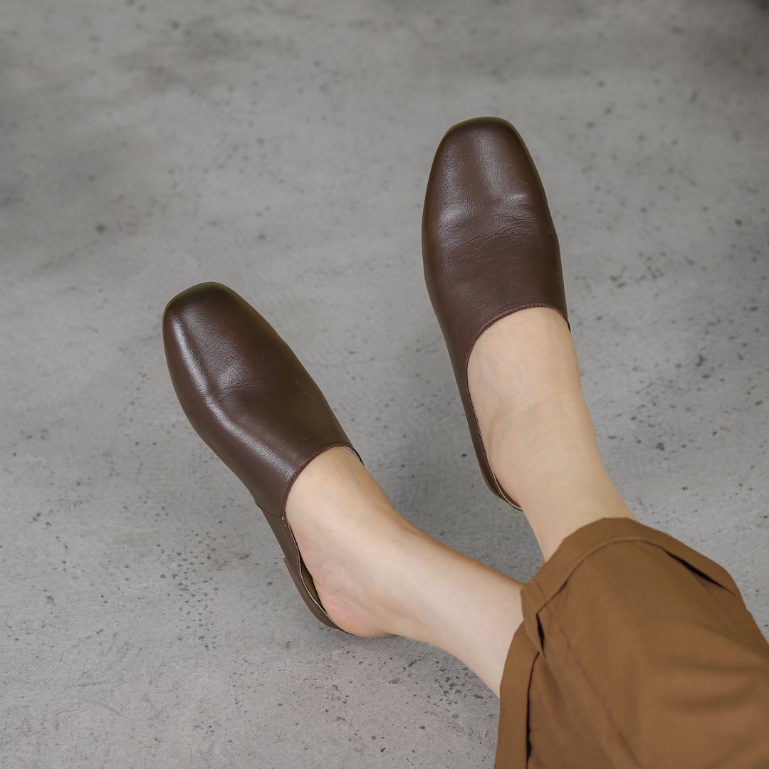 Women's cowhide mules W01 image 2
