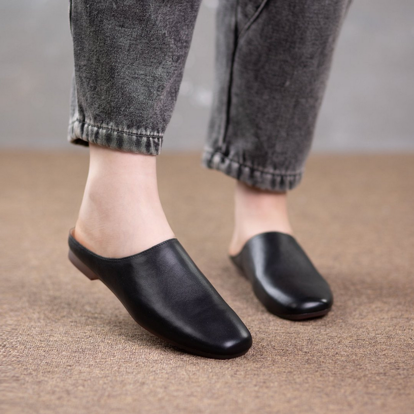 Women's cowhide mules W03 image 2
